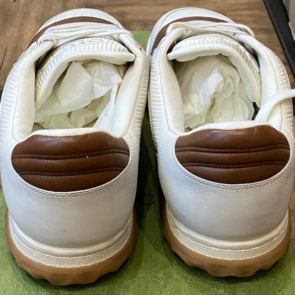 Gucci Mac80 Embroidered Sneakers | Off White Brown - 741656 AAB79 9155 | MEN 11 main image 4